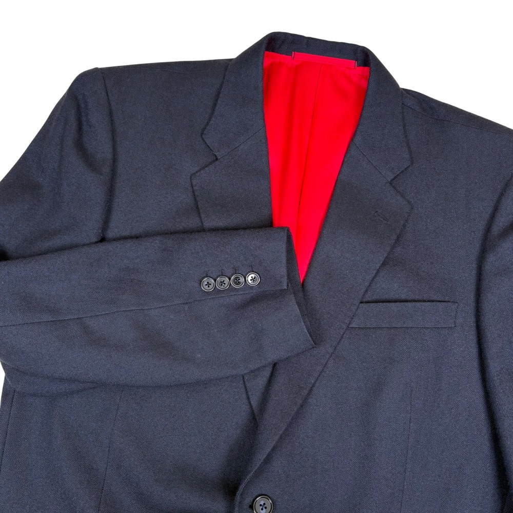Classic Black Blazer with Red Lining